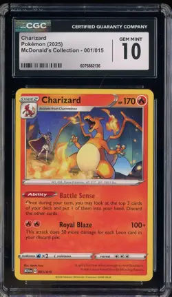 2025 Pokemon McDonald's Collection M24EN #001/015 Charizard CGC 10 GEM MINT - Image 1