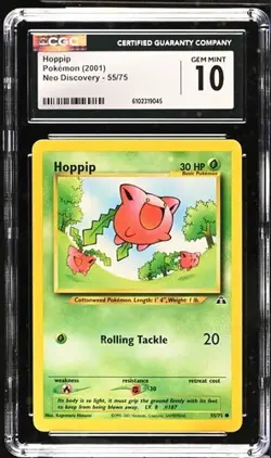 Pokemon Hoppip 2001 Neo Discovery 55/75 CGC 10 - Image 1