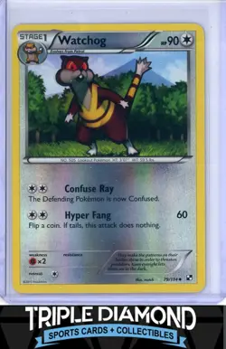 2011 Pokemon Black & White #79/114 Watchog Reverse Holo F690 - Image 1