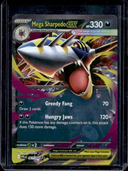 2025 Pokemon Phantasmal Flames Mega Sharpedo ex Double Rare #061/094 - Image 1