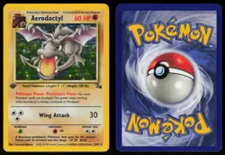 Aerodactyl 1/62 Rare Fossil Holo 1st Edition Pokemon - Image 3