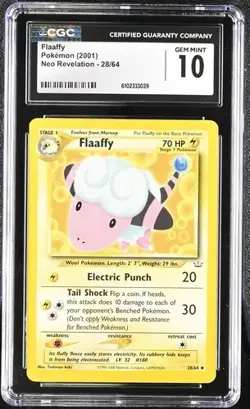Pokemon Flaaffy 2001 Neo Revelation 28/64 CGC 10 - Image 1