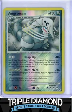 2007 Pokemon Mysterious Treasures #1/123 Aggron Reverse Holo F689 - Image 1