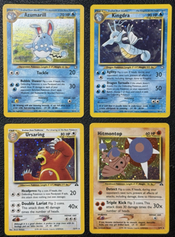 Lot of 4 Vintage Holo Rares - Pokemon TCG: Neo Genesis + Neo Discovery - MP/HP - Image 1