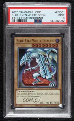 Blue-Eyes White Dragon YuGiOh Legendary Collection Kaiba Reprint PSA 9 MINT - Image 1