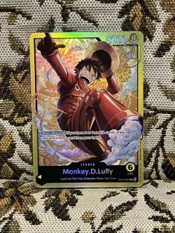 One Piece - ST29 Monkey.D.Luffy 001 Leader Gold Foil Promo - Image 1