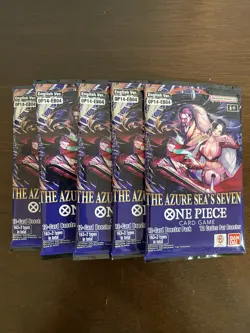 One Piece The Azure Sea’s Seven OP-14 & EB-04 Five 5 Booster Packs Lot English D - Image 1