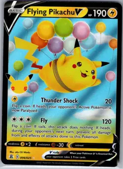 Flying Pikachu V 006/025 Celebrations - Pokemon Card - NM - Image 1