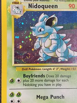 Nidoqueen 12/130 Swirl Base II Holo Pokemon Card - Image 2