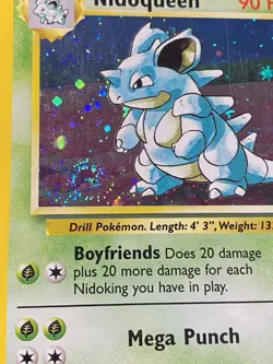 Nidoqueen 12/130 Swirl Base II Holo Pokemon Card - Image 3