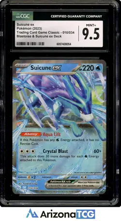 Pokemon 2023 Suicune ex 010/034 Holo Trading Card Game Classic CGC 9.5 - Image 1