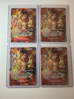 Portgas.D.Ace ST15-005 Illustration Box Vol. 5 Promo 4 Card Play Set Lot - Image 1