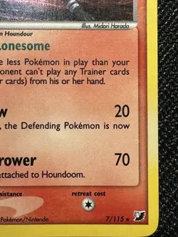 Pokemon TCG Houndoom EX Unseen Forces Holo Card 7/115 Rare - Image 4