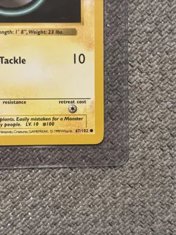 Pokemon TCG Voltorb Base Set, Shadowless Common Card 67/102 NM LP Condition - Image 2