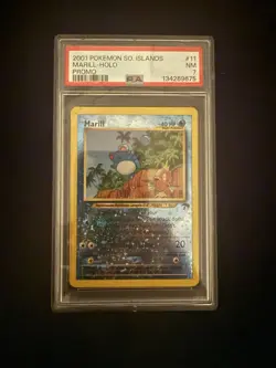 Pokemon Merrill Card Southern Islands 11/18 Reverse Holo! PSA 7! Swirls 💫💫 - Image 1