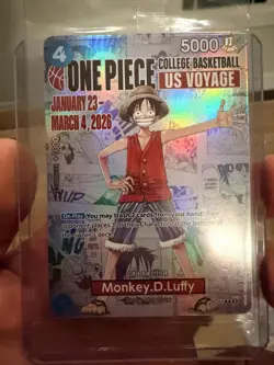One Piece Monkey D. Luffy Rutgers Basketball Promo Card - Event Exclusive - Rare - Image 1