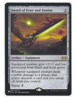 Sword of Feast and Famine (The List) Double Masters NM CARD (506359) PACK FRESH - Image 1