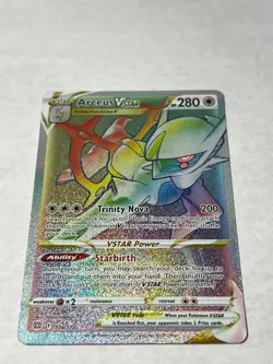 Arceus VSTAR 176/172 Rare Rainbow Brilliant Stars Pokemon Near Mint - Image 1