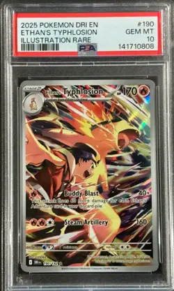 Pokemon TCG Ethan's Typhlosion 190/182 Illustration Rare Holo PSA 10 - Image 1