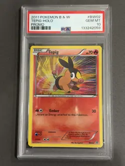 2011 POKEMON BLACK & WHITE PROMO TEPIG PSA 10 - Image 1