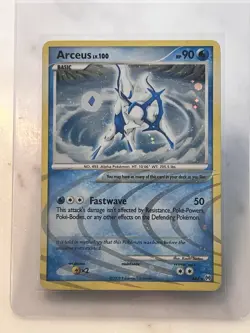 Pokemon TCG Arceus AR4 Platinum Holo Rare Card LP-NM Condition - Image 1