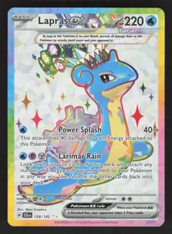 Lapras ex 158/142 Pokemon TCG SV07: Stellar Crown NM - Image 1