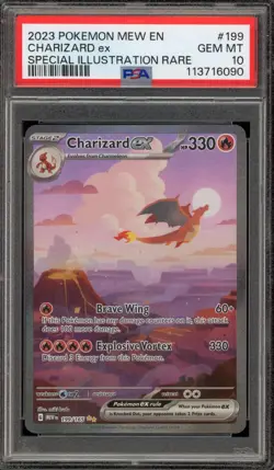 Pokemon Charizard ex 151 MEW EN Special Illustration Rare #199 PSA 10 Gem Mint - Image 1