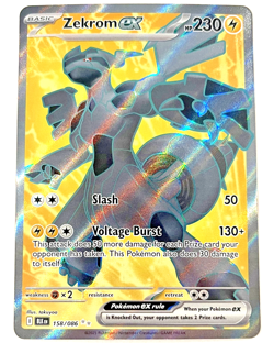 Pokemon Black Bolt - Zekrom ex - Full Art Ultra Rare NM+/MINT - 158/086 - Image 1