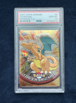 2000 Topps Chrome Pokemon TV Series 1 Charizard #6 - PSA 10 GEM MINT - Image 1