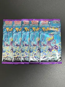 [Sealed] Violet ex sv1V Pokemon Scarlet & Violet Booster Pack Japanese 5 Packs - Image 2