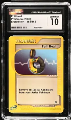 Pokemon Full Heal 2002 Expedition 154/165 CGC 10 - Image 1