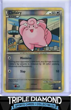2010 Pokemon HeartGold SoulSilver #60/123 Clefairy Reverse Holo F696 - Image 1