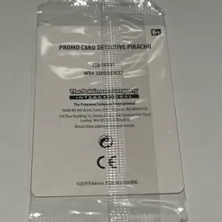 Pokemon SEALED Detective Pikachu SM190 Promo with Holo Coin - Image 2