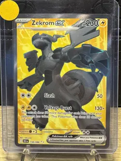 Pokemon TCG Black Bolt Zekrom Ex 158/086 Ultra Rare Holo NM Full Art - Image 1