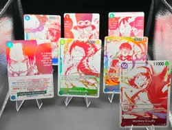 One Piece 3rd Anniversary Treasure Pack Campaign Foil Promo Set of 7 NEAR MINT - Image 1