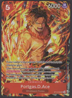 One Piece Illustration Box Vol. 5 Promo Portgas D. Ace ST15-005 SR English - Image 1