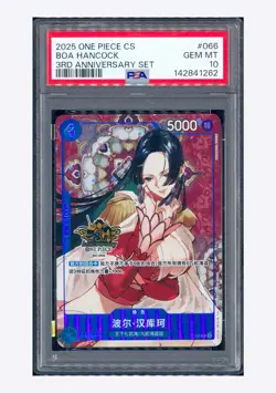 One Piece PSA 10 Boa Hancock Promo Alt Art 2025 P-066 3RD Anniversary Chinese - Image 1