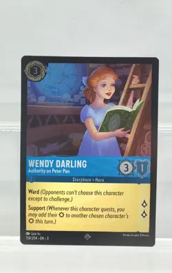 Disney Lorcana Wendy Darling - Authority on Peter Pan 158/204 Cold Foil Into the - Image 1