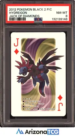 Pokemon 2012 Hydreigon Jack Of Diamonds Black 2 Playing Cards Japanese PSA 8 - Image 1