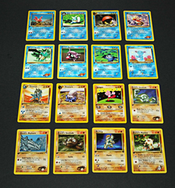 Pokemon Lot 16 Common Uncommon Non-Holo Cards 1st Editions LP CCG WOTC Vintage - Image 1