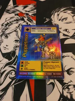 Bandai Puppetmon Bo-96 Mega Level Digimon Holo Foil Card 1st Ed. 1999 - LP - Image 2