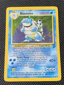Blastoise 2/130 Holo Rare Base Set 2 Pokemon Card LP+ - Image 1