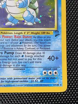 Blastoise 2/130 Holo Rare Base Set 2 Pokemon Card LP+ - Image 4