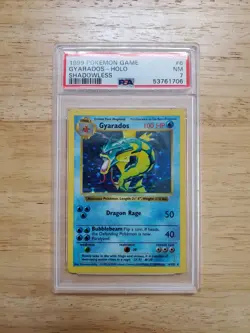 Pokemon PSA 7 NM 1999 Gyarados Shadowless Base Set Holo Card - Image 1