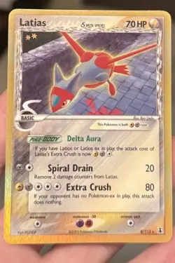 Latias δ Delta Species Holo 8/113 - EX Delta Species - Pokemon Card - LP - Image 1