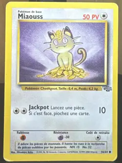 1999 Pokemon Pokemon TCG: Jungle FRENCH Miaouss 56/64 Vintage Card - Image 1