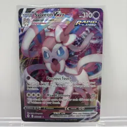 Pokemon TCG Sylveon VMAX 075/203 Evolving Skies Ultra Rare Holo Card NM - Image 1