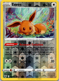 Eevee 119/189 Astral Radiance Reverse Holo Common Pokemon Card TCG Pokemon NM - Image 1