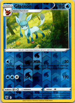 Glaceon Reverse Holo 38/189 - Astral Radiance Pokemon Card - NM/Mint - Image 1
