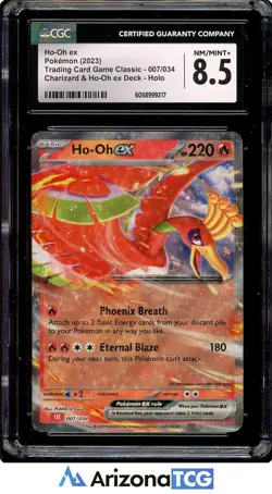 Pokemon 2023 Ho-Oh ex 007/034 Holo Trading Card Game Classic CGC 8.5 - Image 1